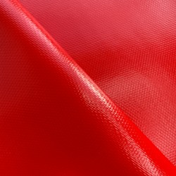 Ткань ПВХ 600 гр/м2 плотная, Красный (Ширина 150см), на отрез  в Владимире
