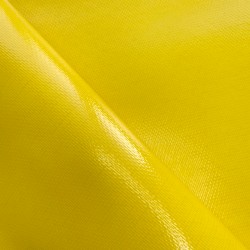 Ткань ПВХ 600 гр/м2 плотная, Жёлтый (Ширина 150см), на отрез  в Владимире
