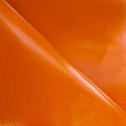 Тентовый материал ПВХ 450 гр/м2, Оранжевый (Ширина 160см), на отрез  в Владимире, 450 г/м2, 699 руб